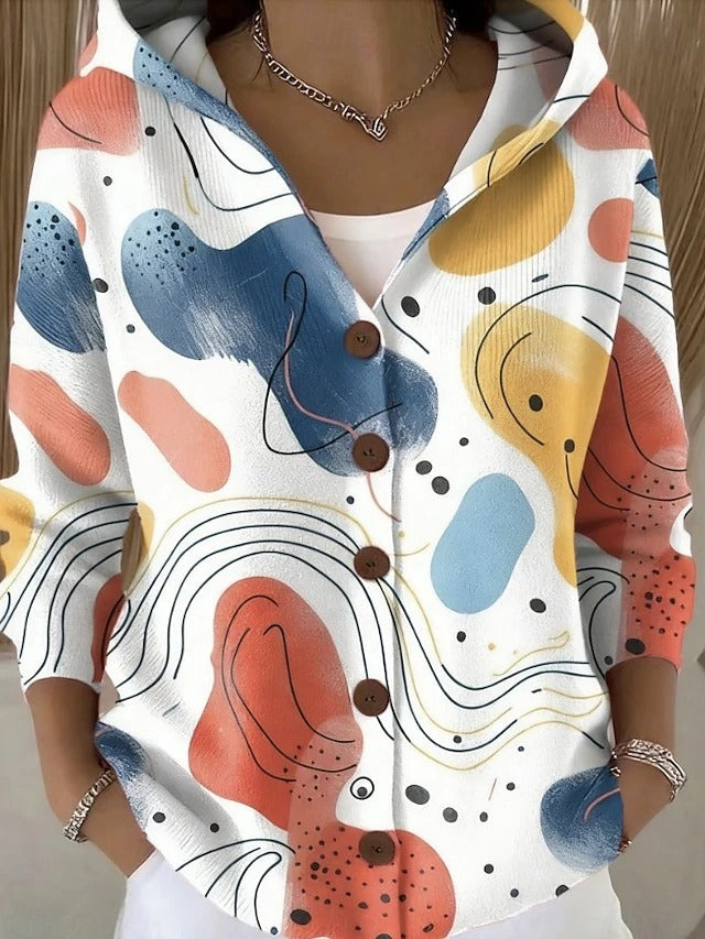 Nathalie | Warm Long artistic Cardigan